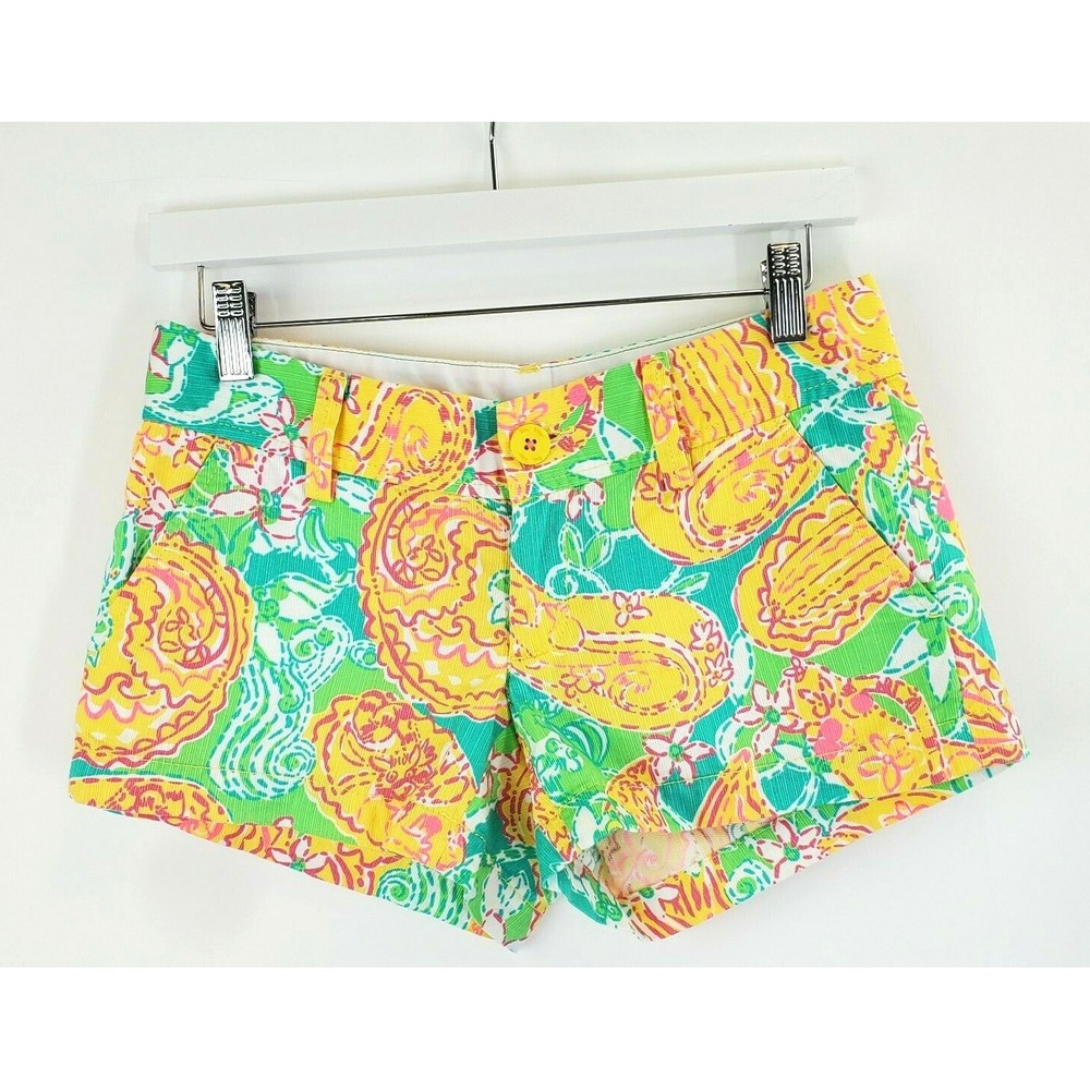 Lilly Pulitzer Women's Sz 00 Walsh Shorts Pop Goes The Lemur